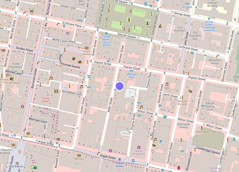 Map: ibis Styles Glasgow Centre George Square